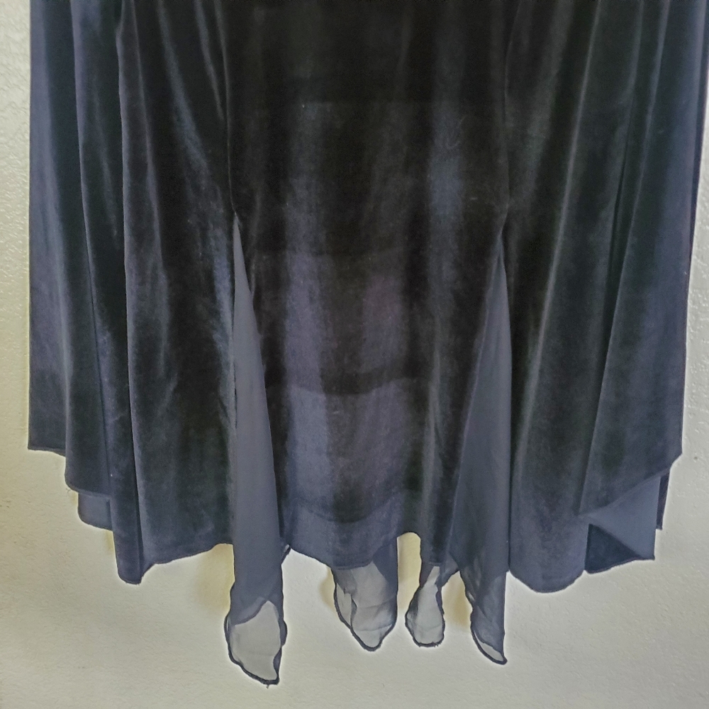 Soft Surroundings Black Velvet Bell Sleeve Blouse - Picture 8 of 8